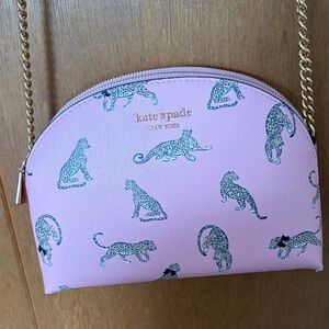 kate spade Pink Dome Crossbody with Leopard Motif